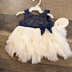 American Princess Navy and Cream Formal Dress